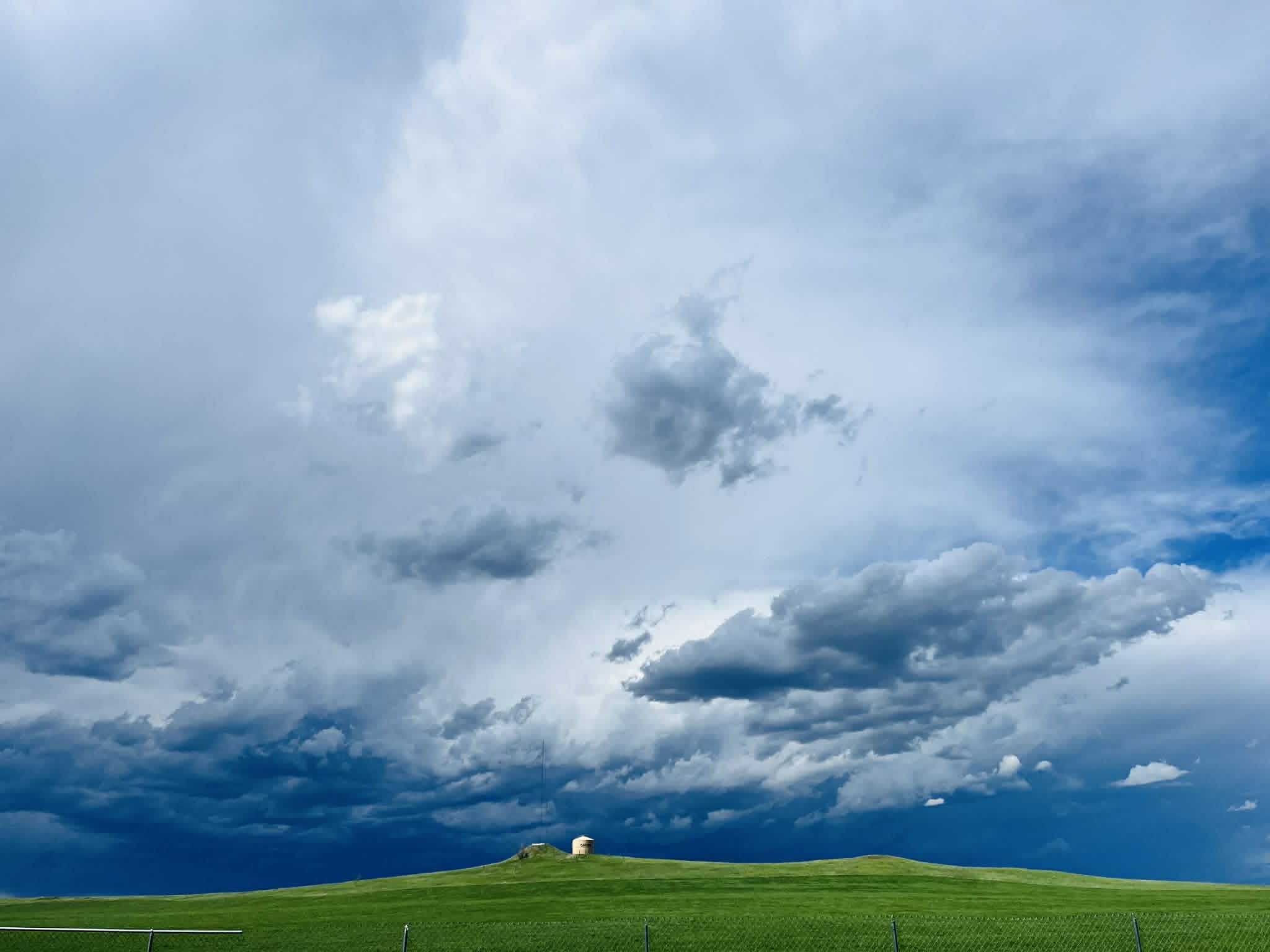 Carson Water Tower in storm clouds PC: Riley Dahl